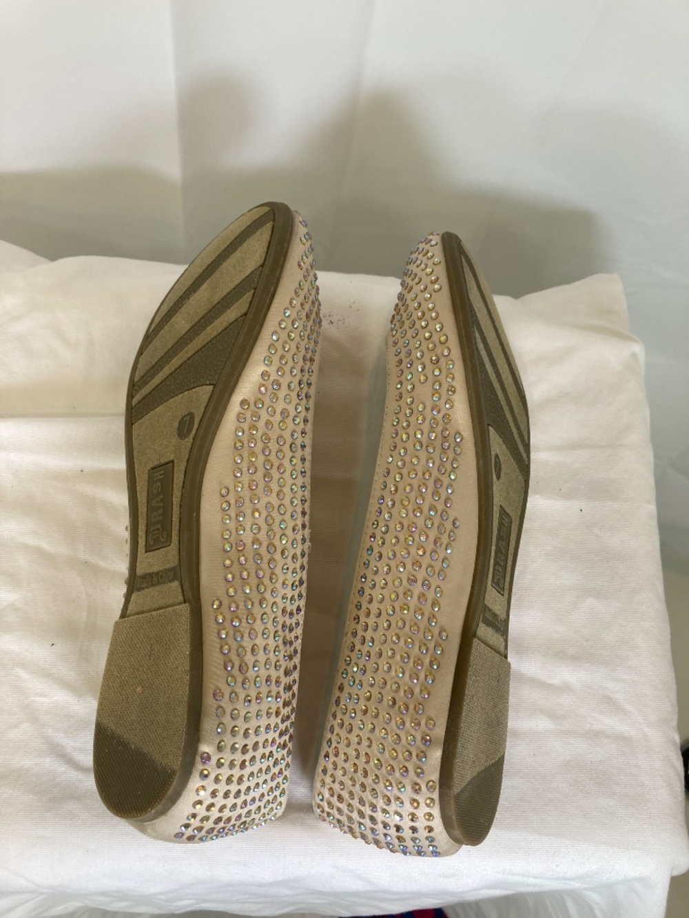 Brash Shoes Flats Sz 7 Gemini Champagne New in Box Crystal Accents Payless Shoe - Picture 8 of 13